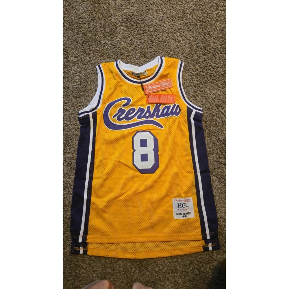 Kobe Bryant Crenshaw #8 Headgear Classics Jersey NWT Size Large Lakers Tribute